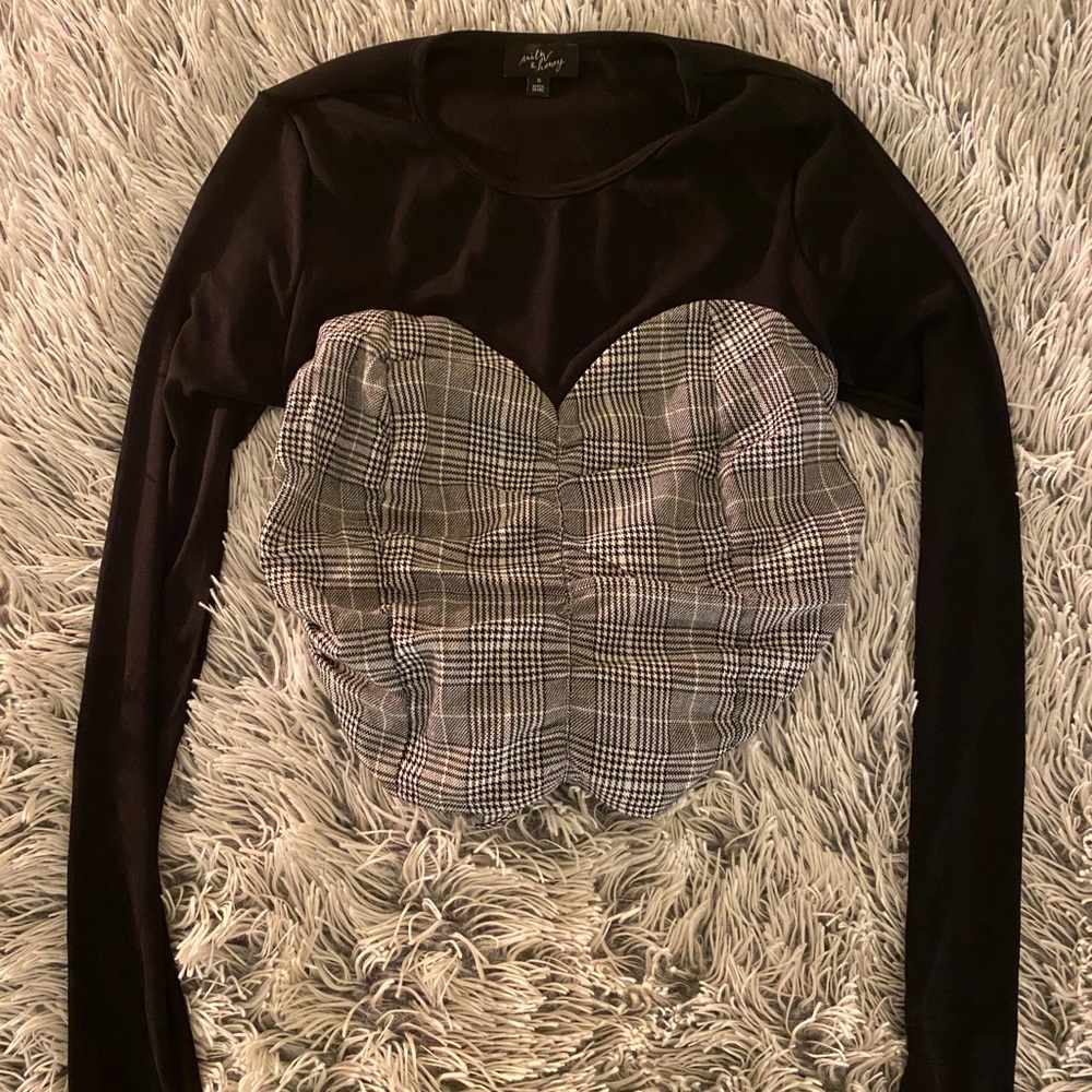 Forever 21 plaid crop top